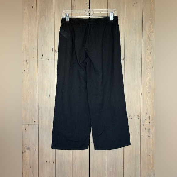 J.Crew: Drapey crinkle-cotton beach pant in black - Picture 2 of 5